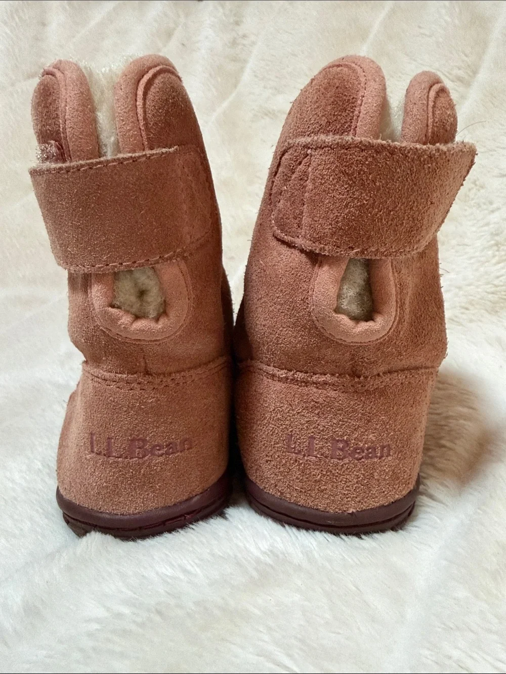 L.L. Bean Kids Suede Pink Pull-On Boots